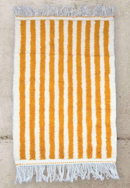 Randig matta Orange -150x100cm